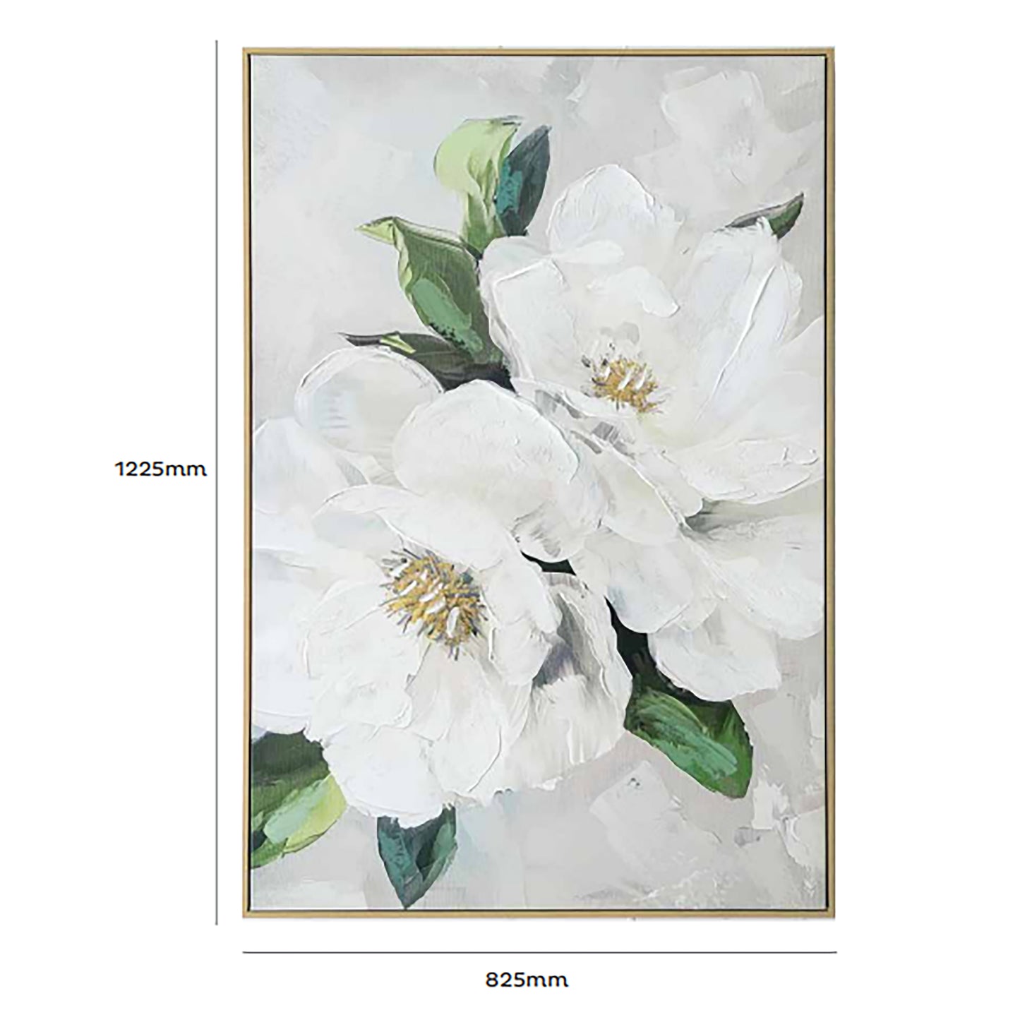 Urban Style Brushmarks Embellished Canvas White Magnolia