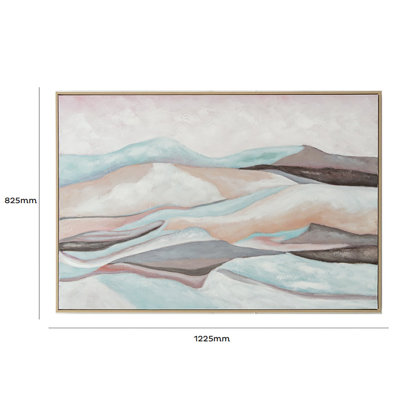 Urban Style Brushmarks Oil Painting Textured Mountain Landscape