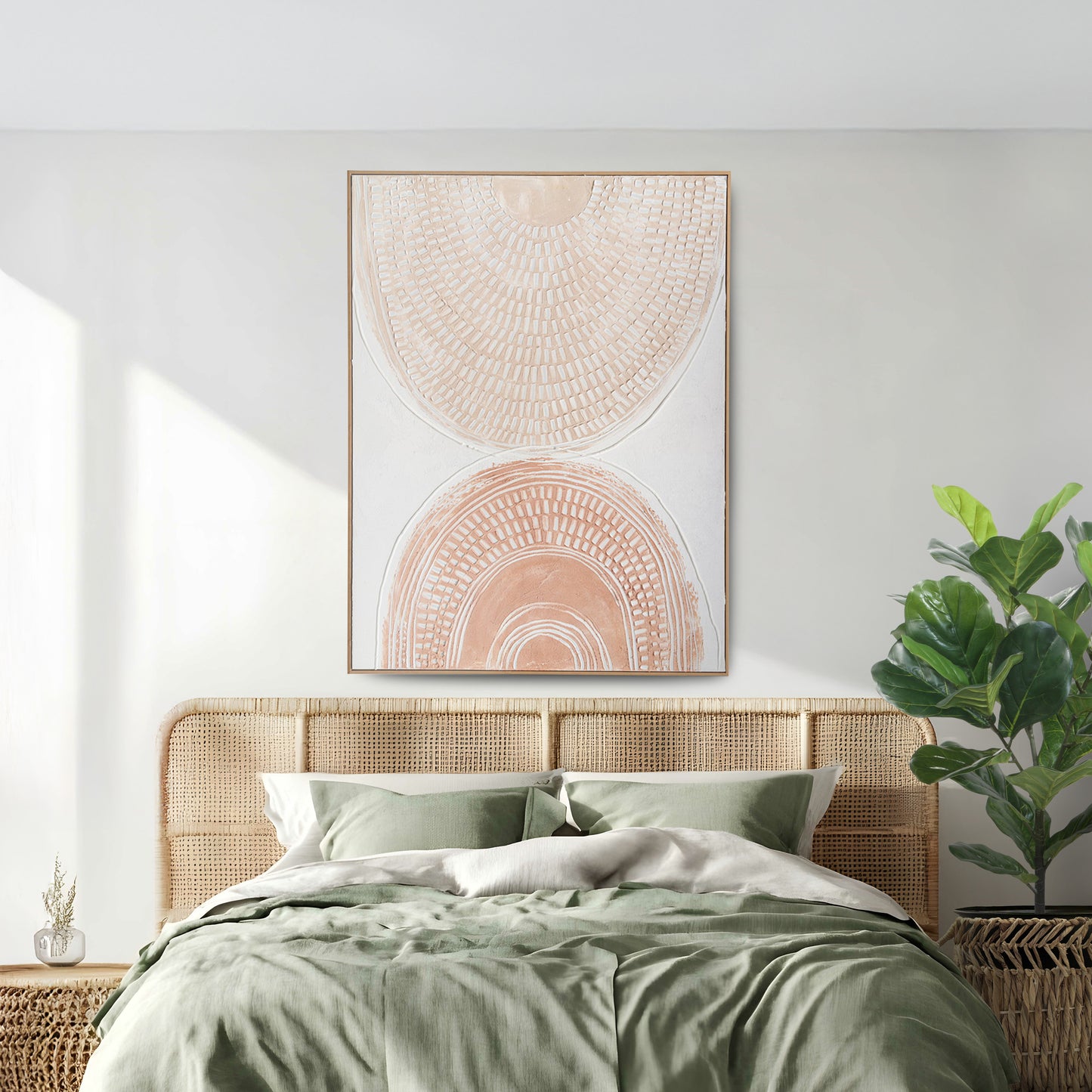 Urban Style Brushmarks Oil Painting Textured Blush Arches
