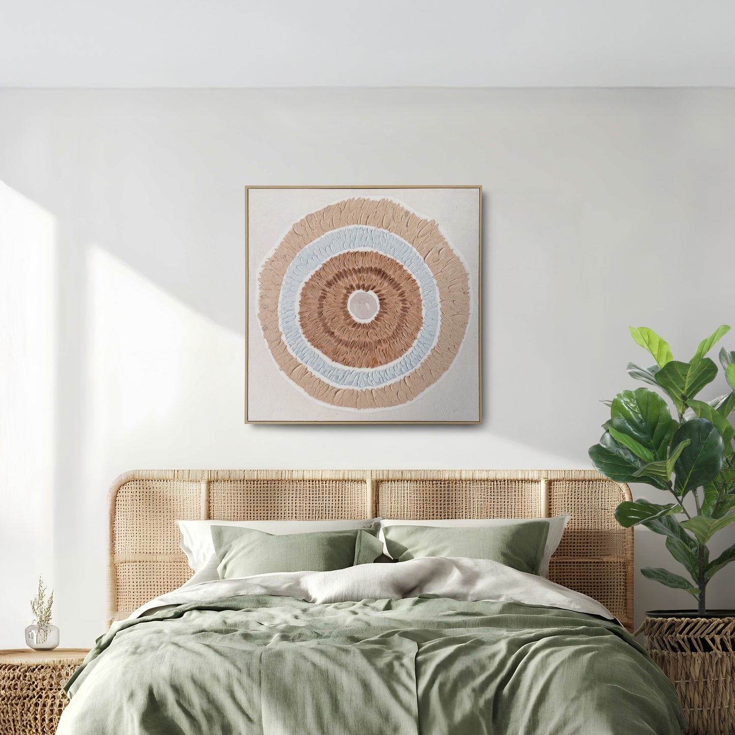 Urban Style Brushmarks Oil Painting Textured Natural Ring