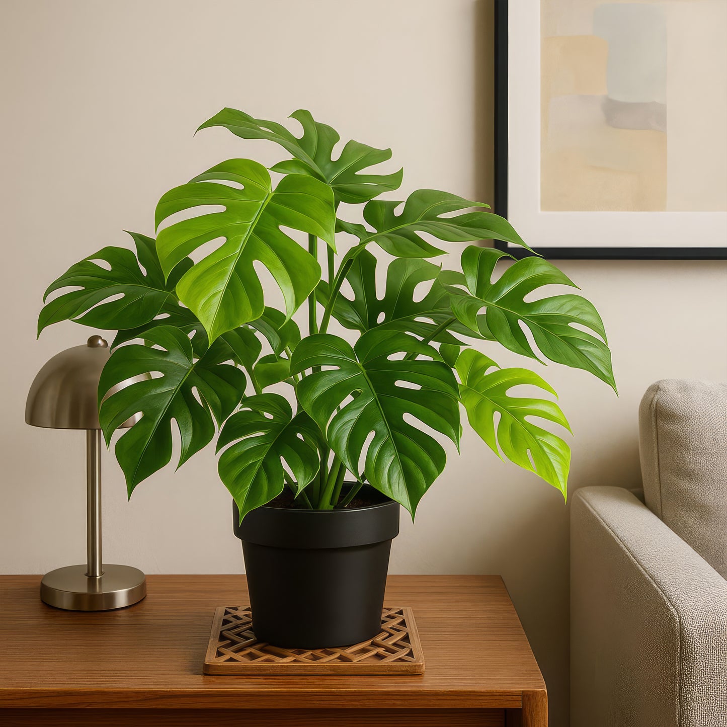 Urbanstyle Faux Real Rhaphidophora Plant – Natural Style, Zero Effort