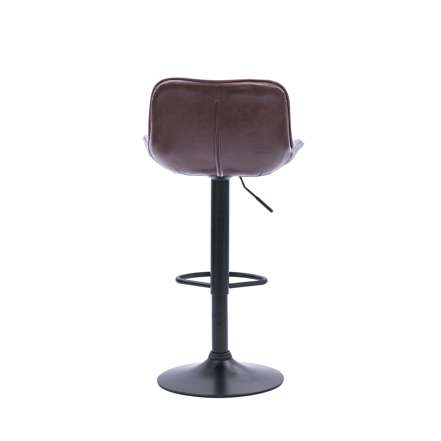 Urban Style Frank Bar Stools Gas Lift Black Metal Brown PU Pair