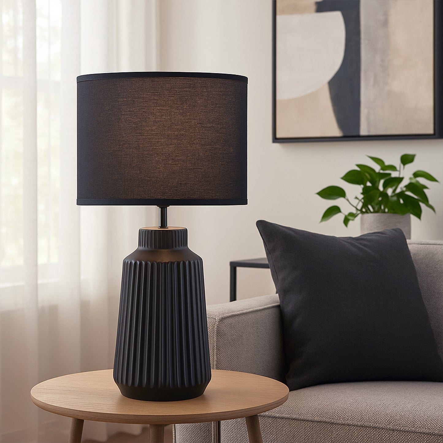Urban Style Fiona Table Lamp Black