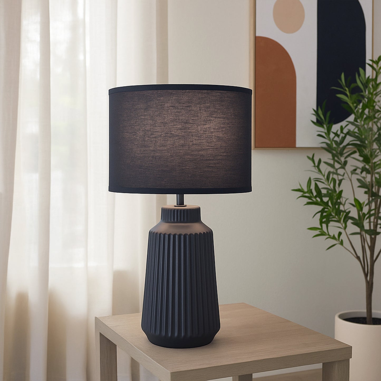 Urban Style Fiona Table Lamp Black