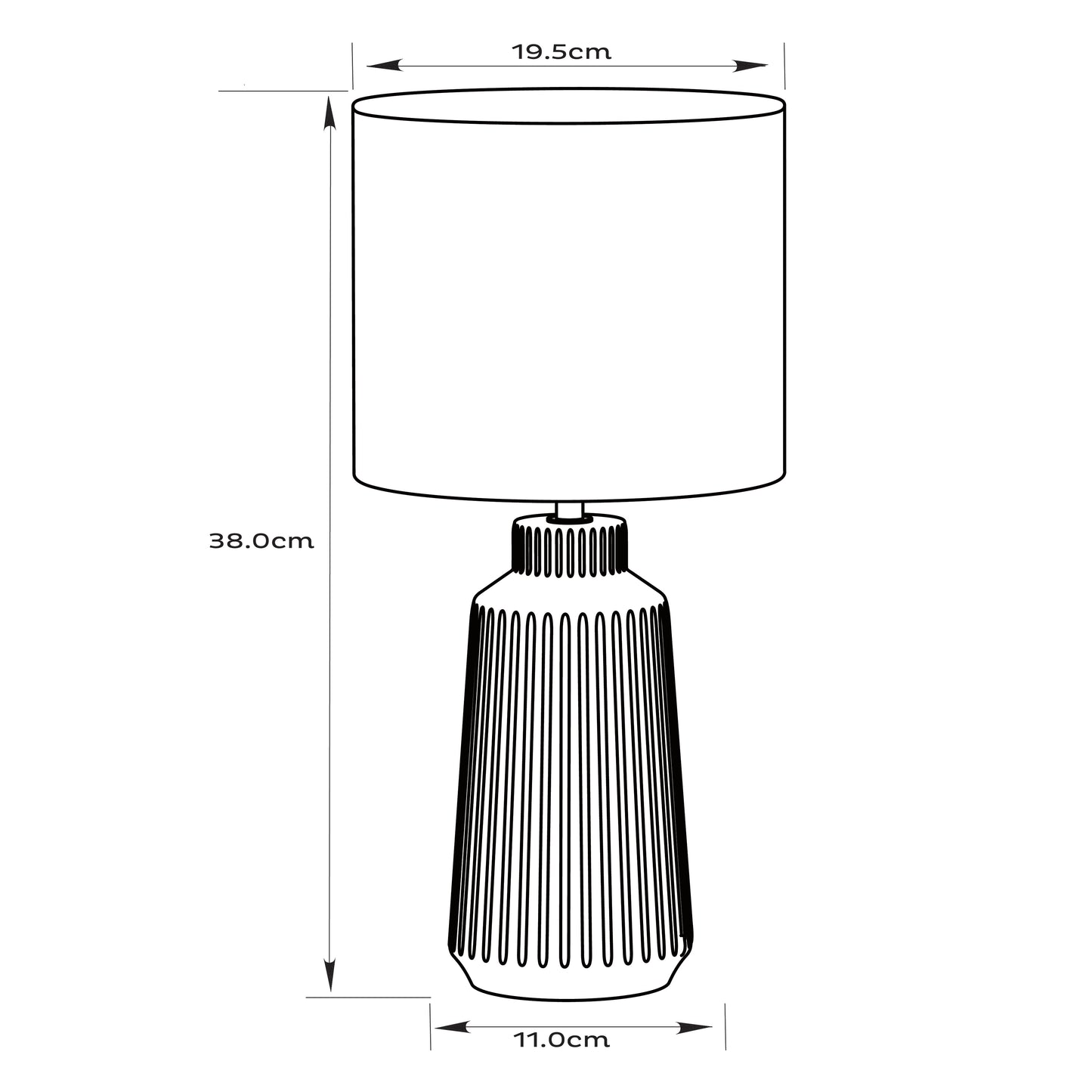 Urban Style Fiona Table Lamp Grey