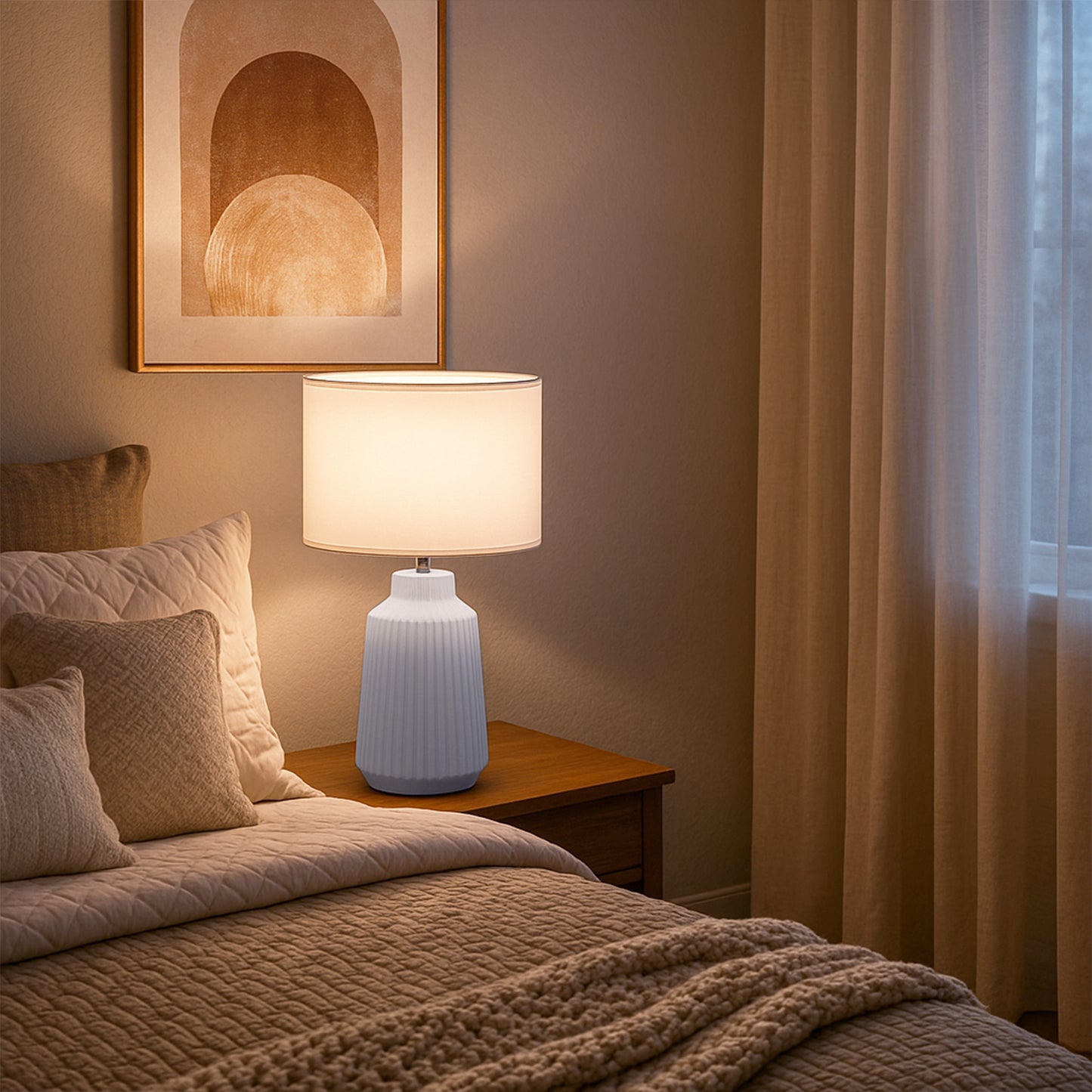 Urban Style Fiona Table Lamp Grey