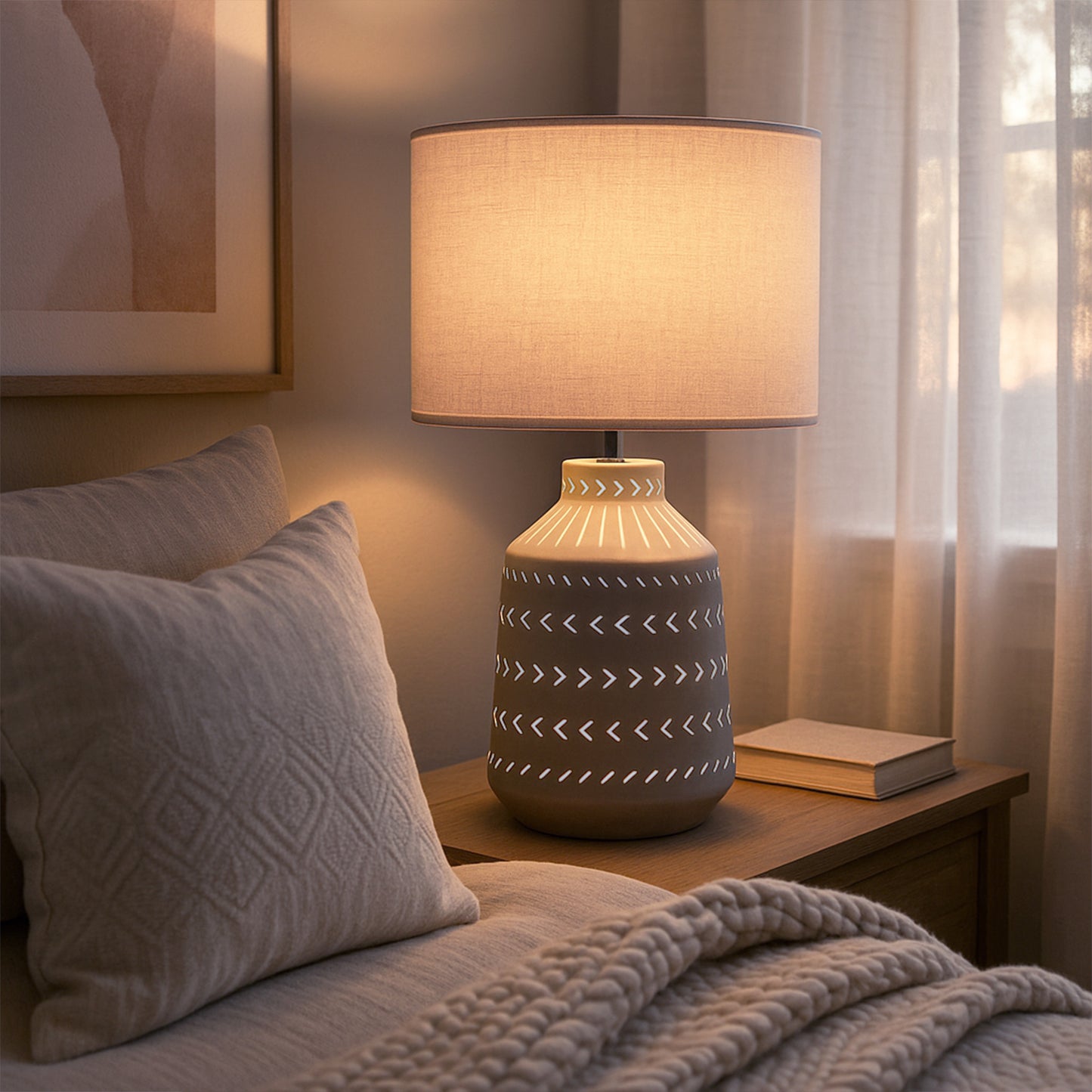 Urban Style Grace Table Lamp Grey