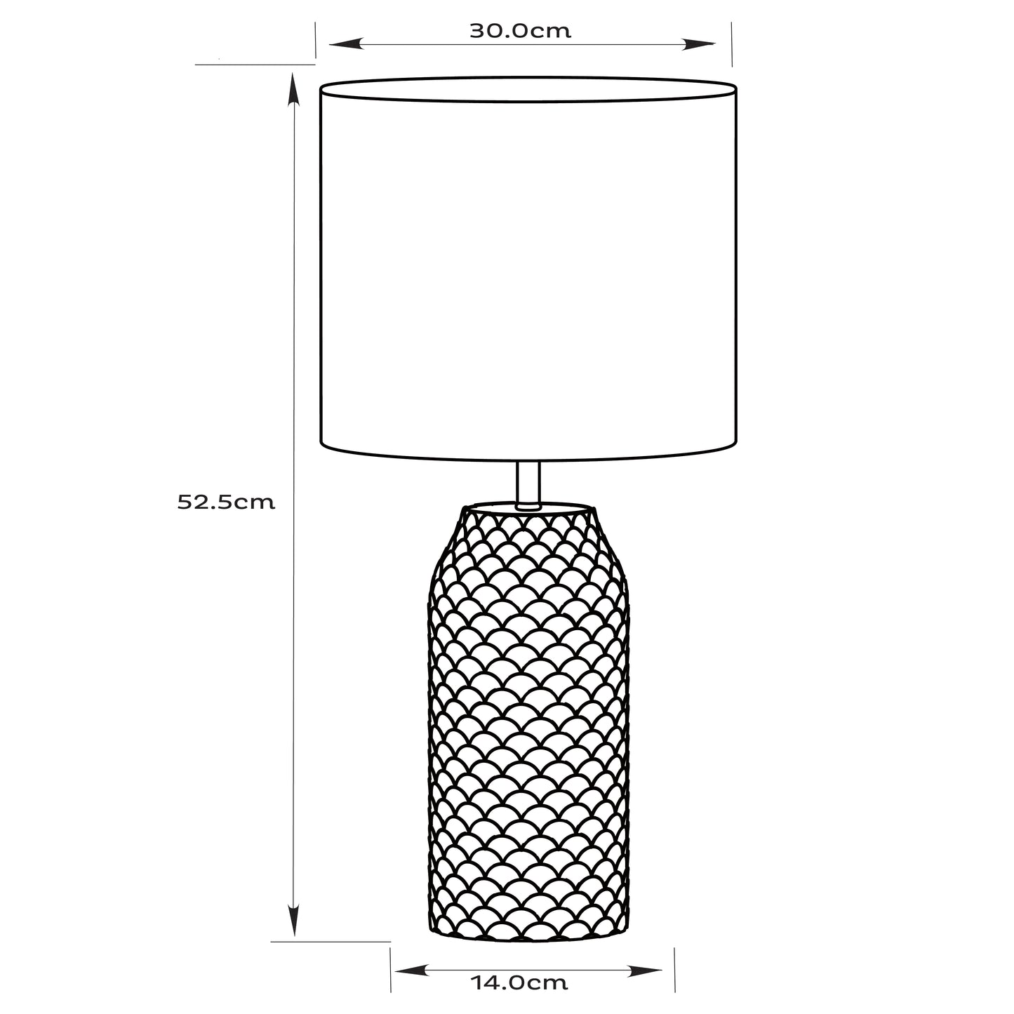 Urban Style Helen Table Lamp Silver