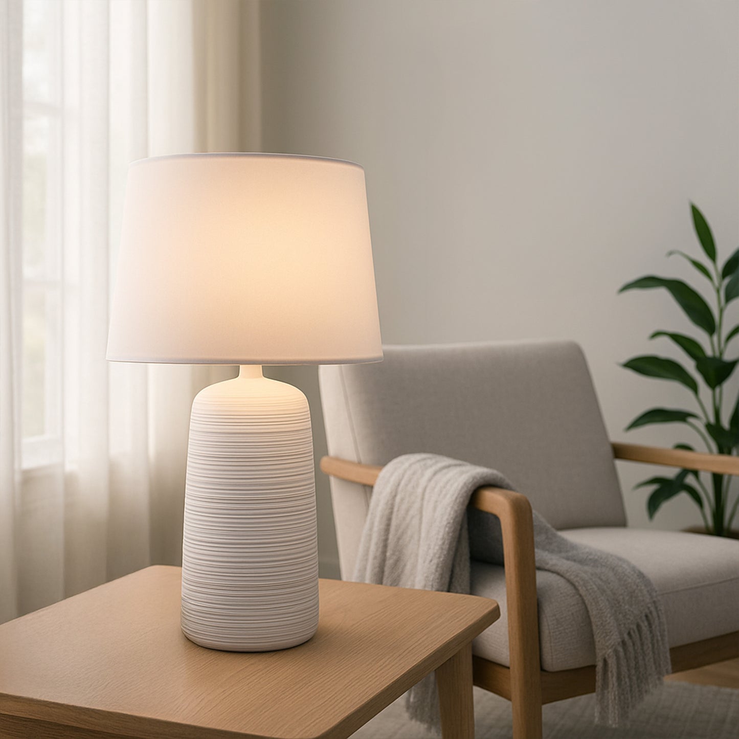 Urban Style Keira Table Lamp White