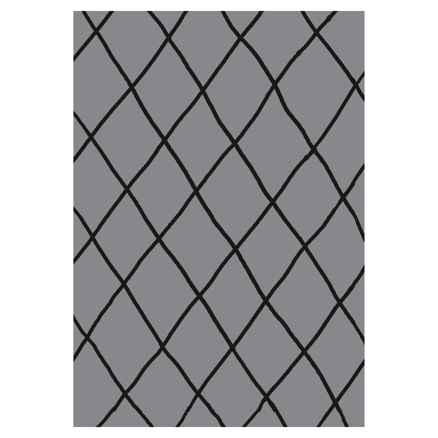 Urban Style Geometric Printed Microfibre Rug – Grey/Black | 160 x 240cm