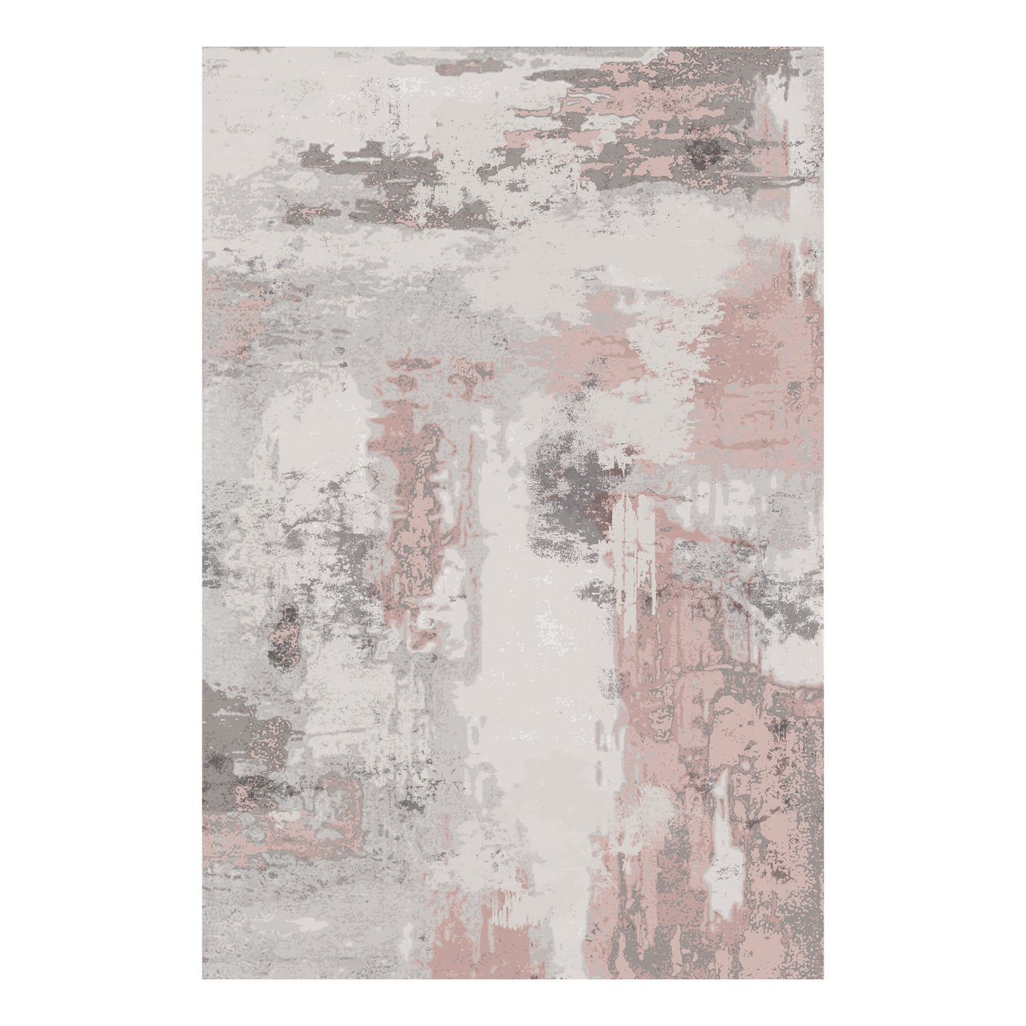 Urban Style Abstract Printed Microfibre Rug – Pink (160x240cm)