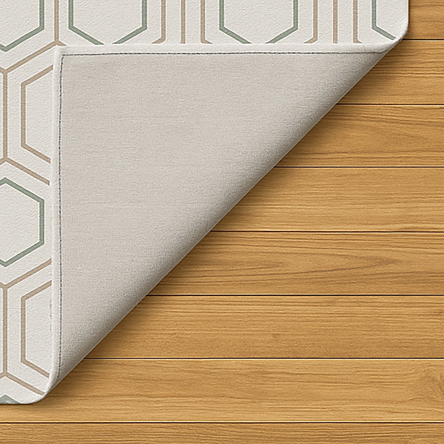 Urban Style Geometric Printed Microfibre Rug – Pastel Hexagons | 160 x 240cm