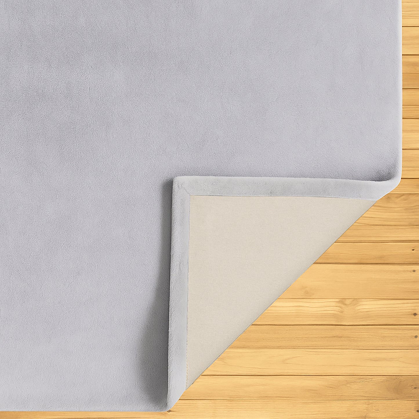 Urban Style Plush Rabbit Fur Rug – Silver | 240 x 340cm