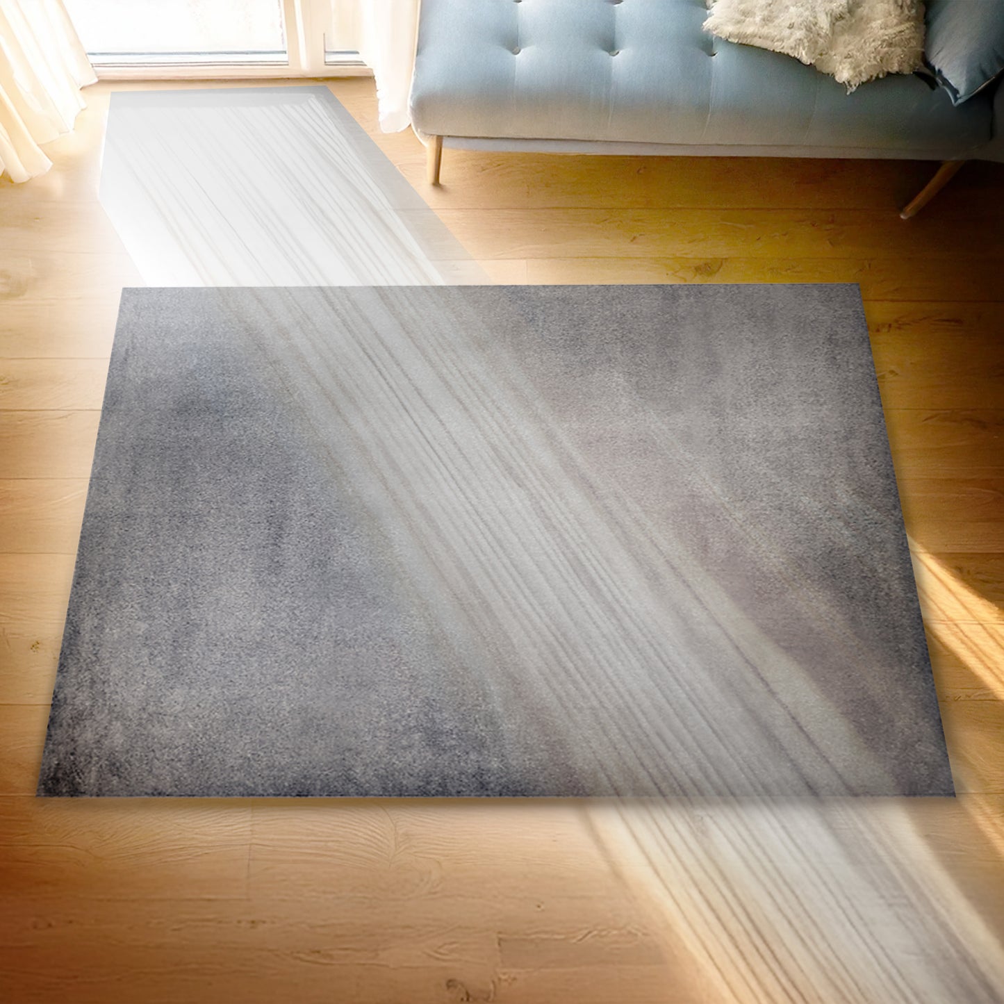 Urban Style Plush Rabbit Fur Rug – Silver | 240 x 340cm