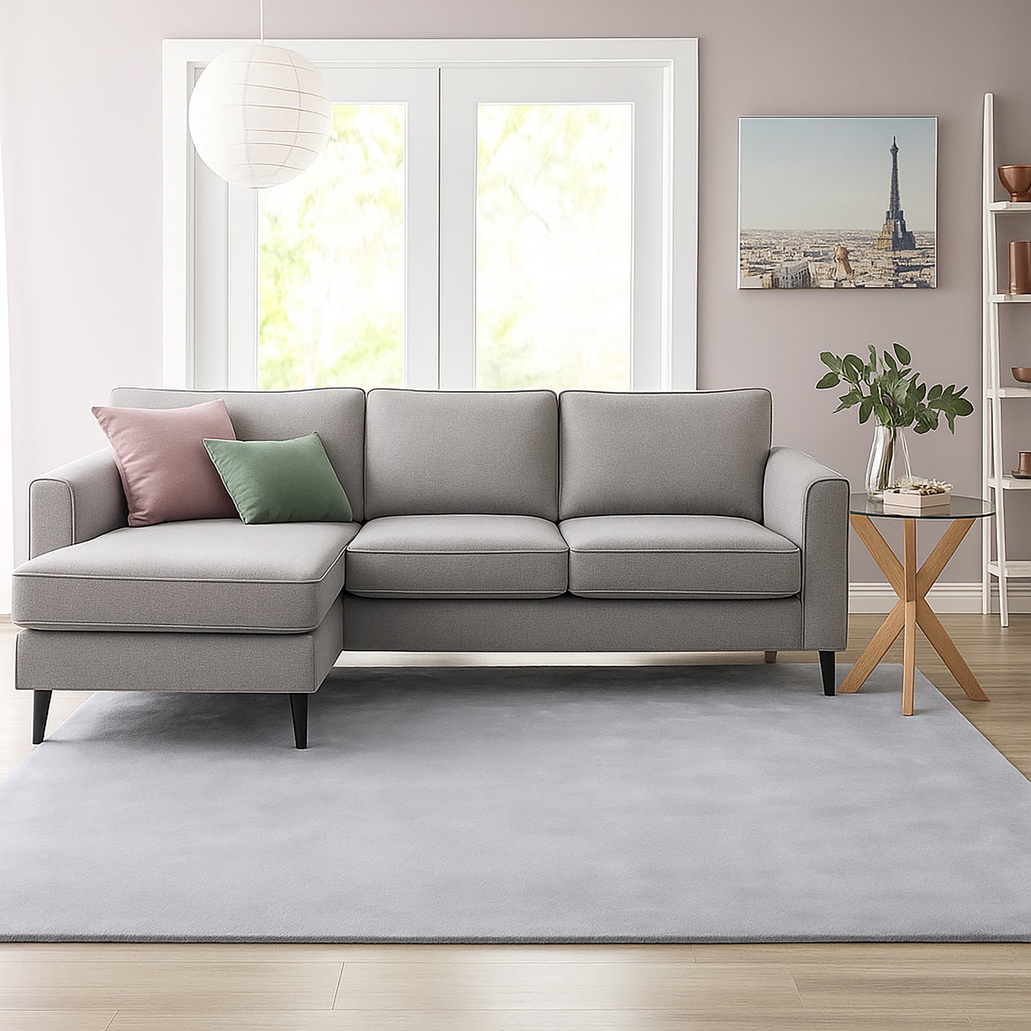 Urban Style Plush Rabbit Fur Rug – Silver | 240 x 340cm