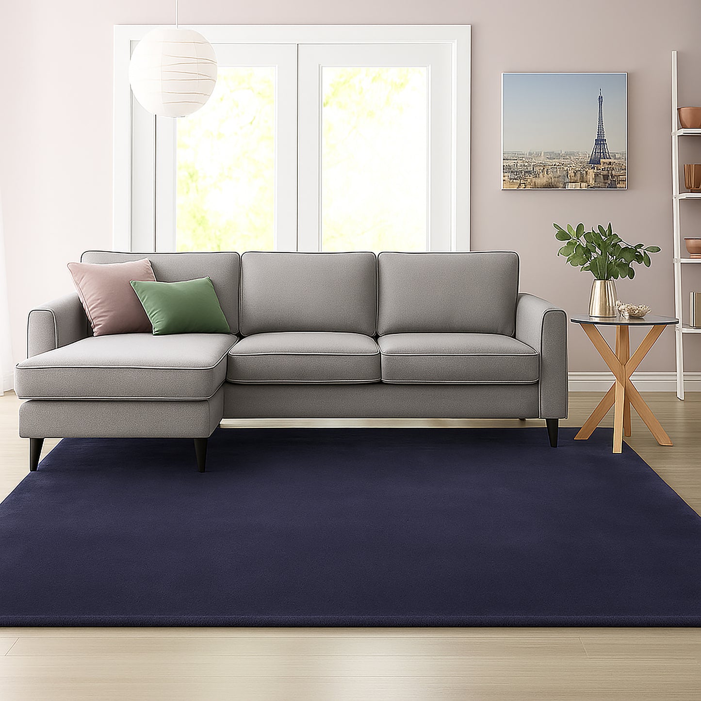 Urban Style Plush Rabbit Fur Rug – Charcoal | 240 x 340cm