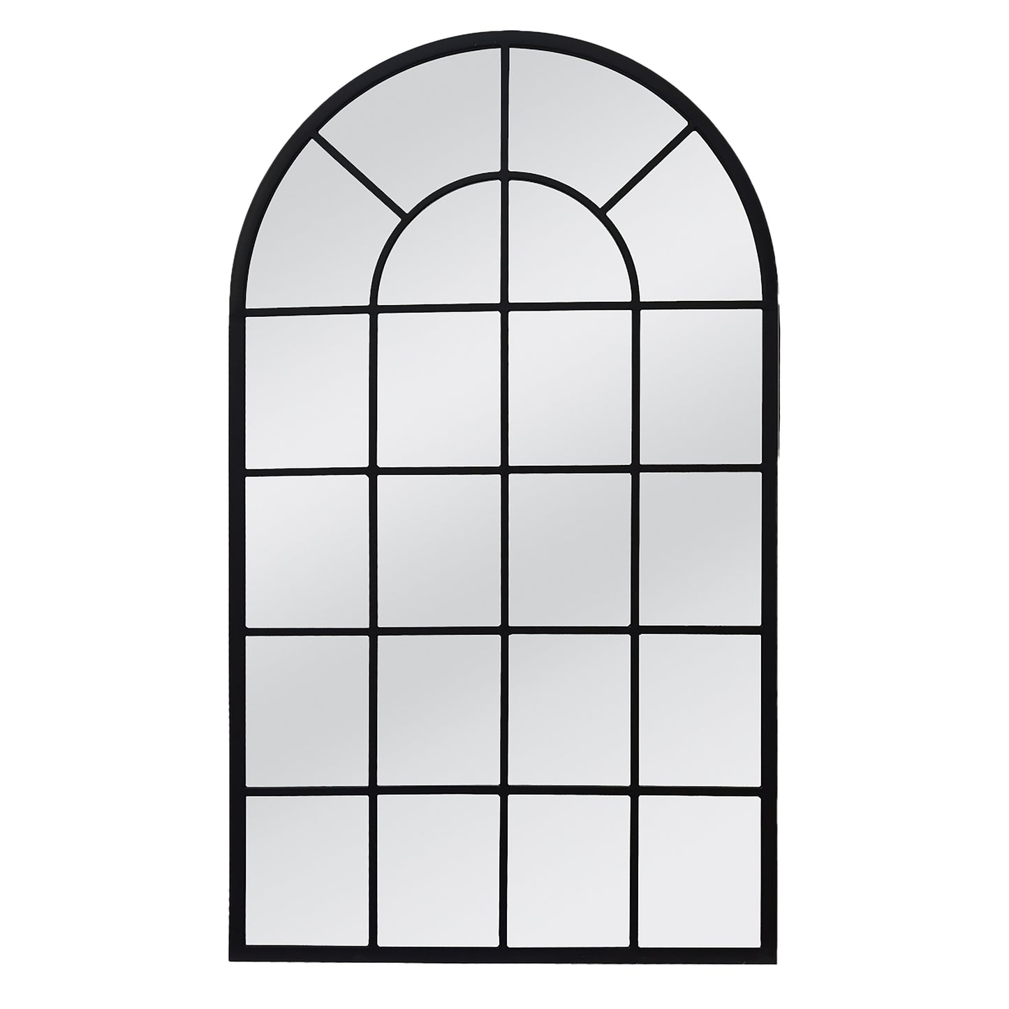 Urban Style Reflections Arch Mirror – Black | 80cm x 120cm