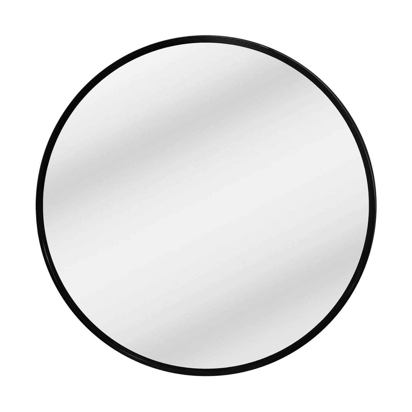 Urban Style Reflections Round Mirror – Black | 80cm Diameter