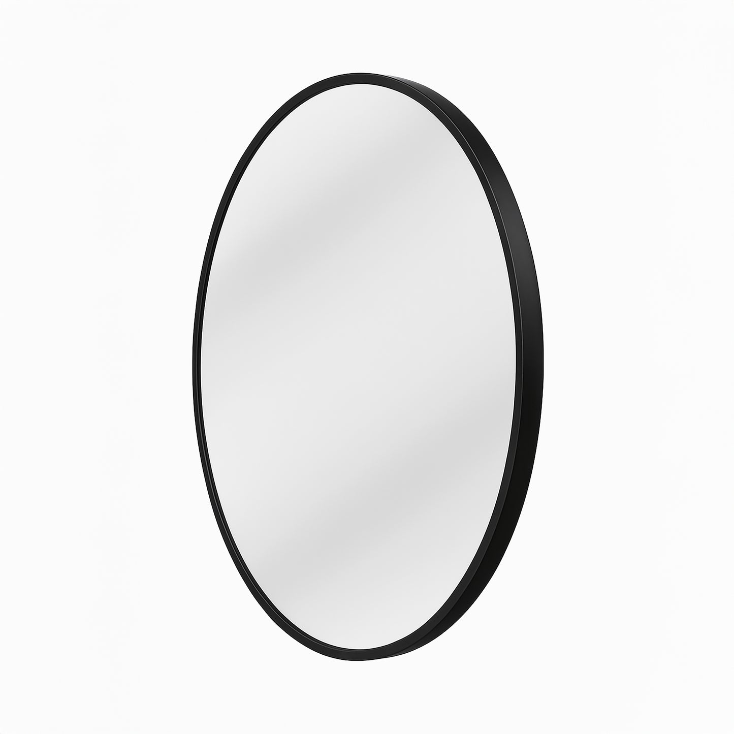 Urban Style Reflections Round Mirror – Black | 80cm Diameter