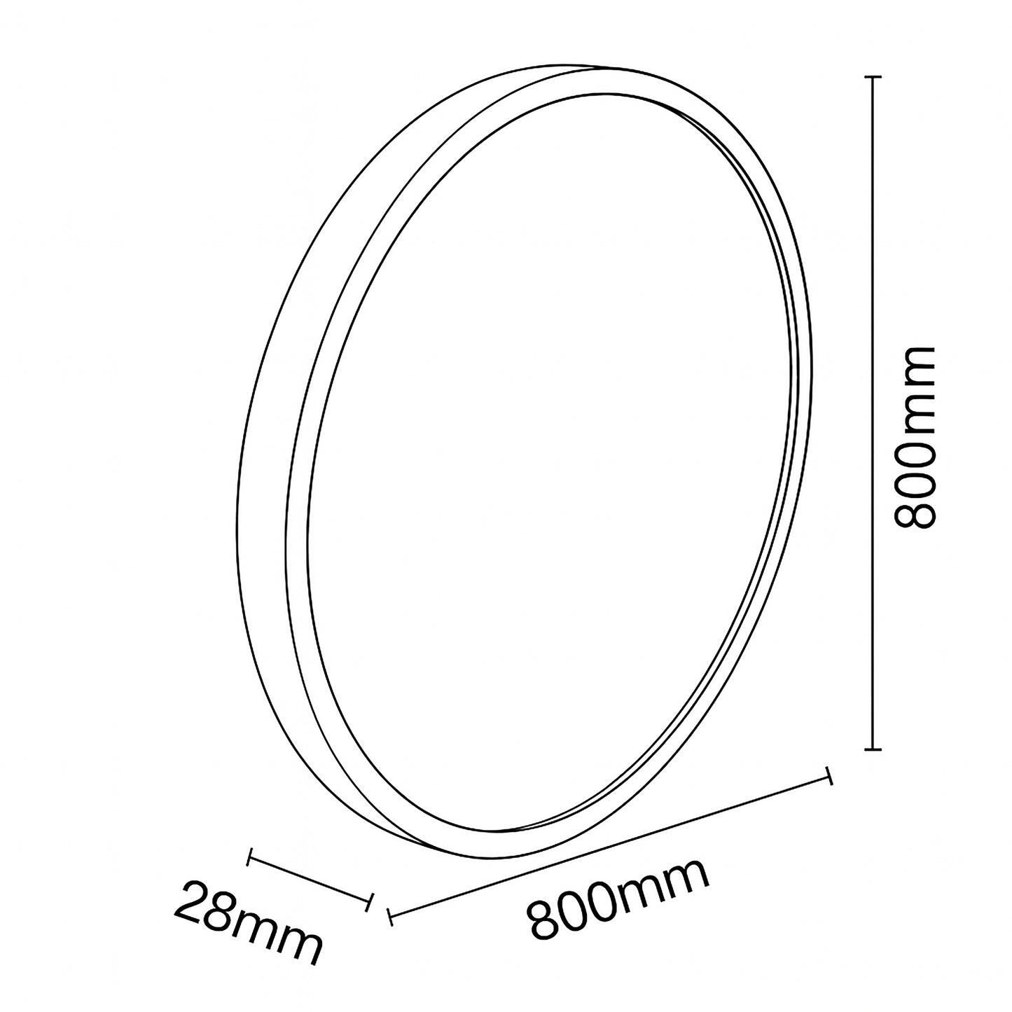 Urban Style Reflections Round Mirror – Gold | 80cm Diameter