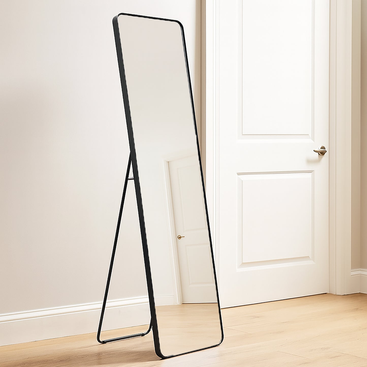 Urban Style Reflections Free Standing Mirror – Black | 150cm