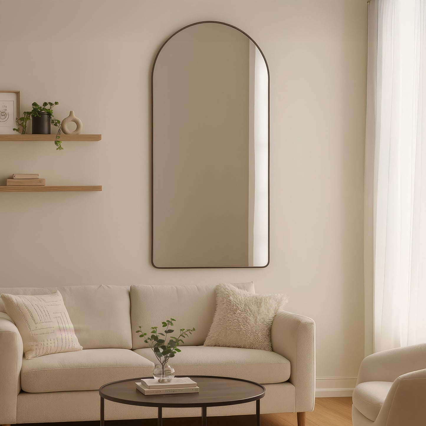 Urban Style Reflections Arch Mirror – Black | 60cm x 160cm