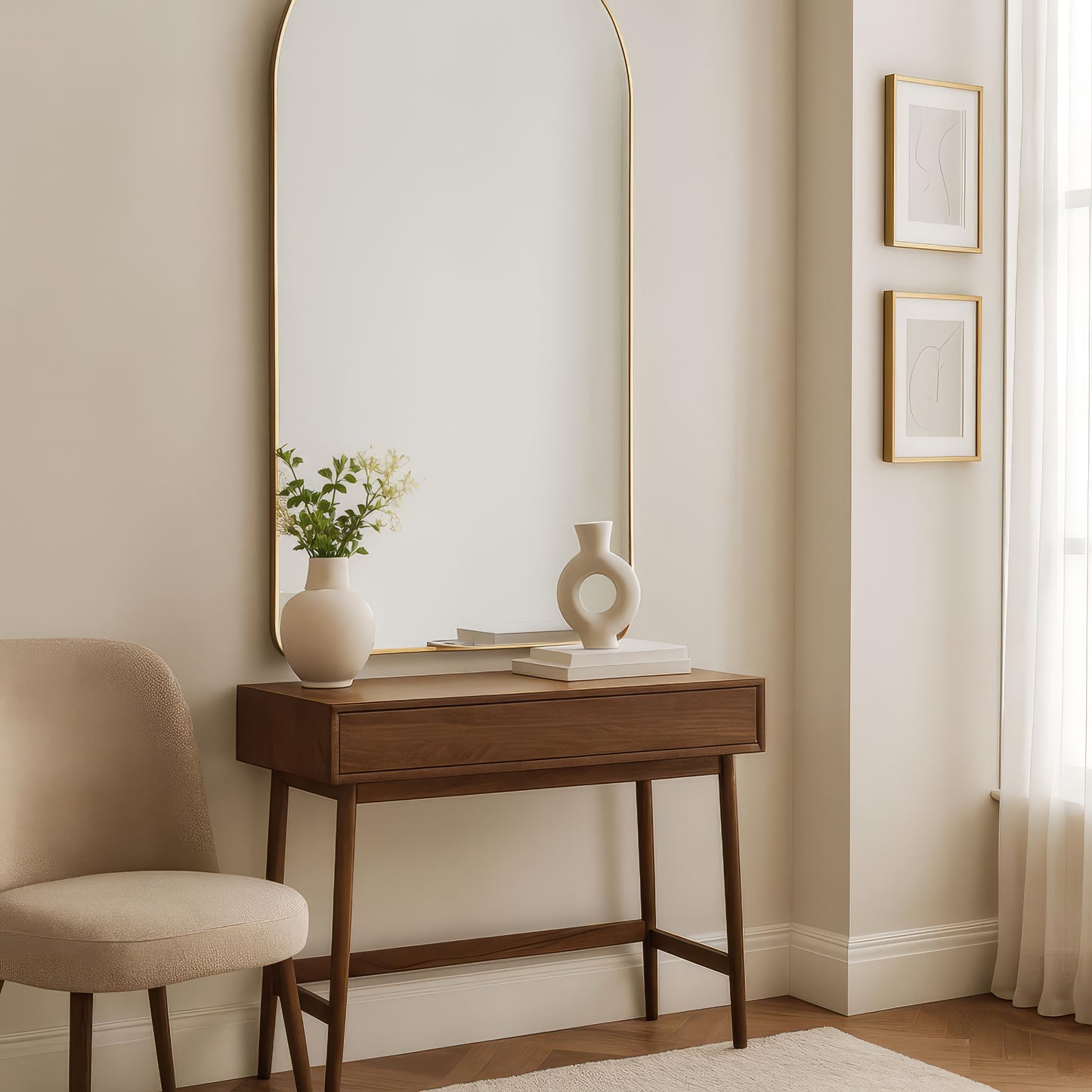 Urban Style Reflections Arch Mirror – Gold | 60cm x 160cm