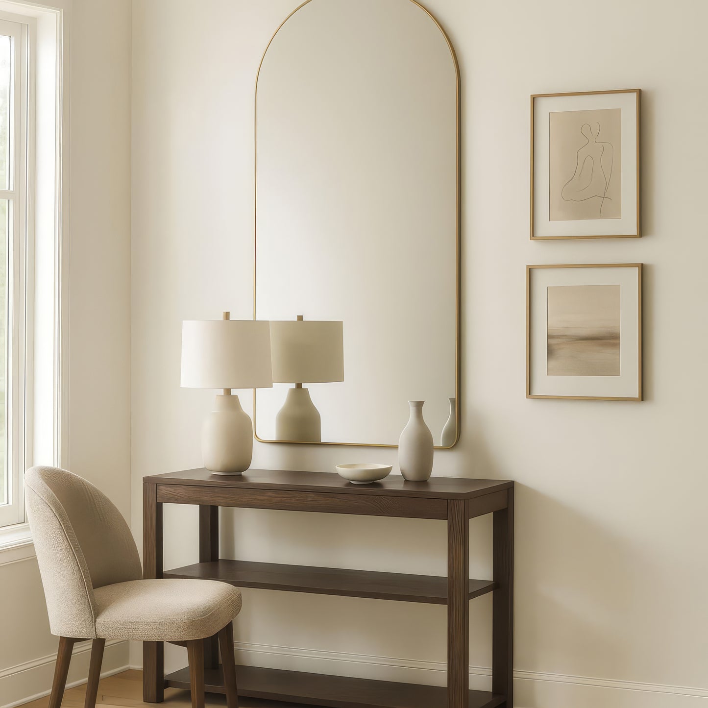 Urban Style Reflections Arch Mirror – Gold | 60cm x 160cm