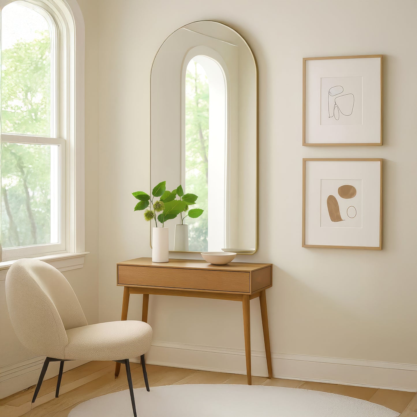Urban Style Reflections Arch Mirror – Gold | 60cm x 160cm