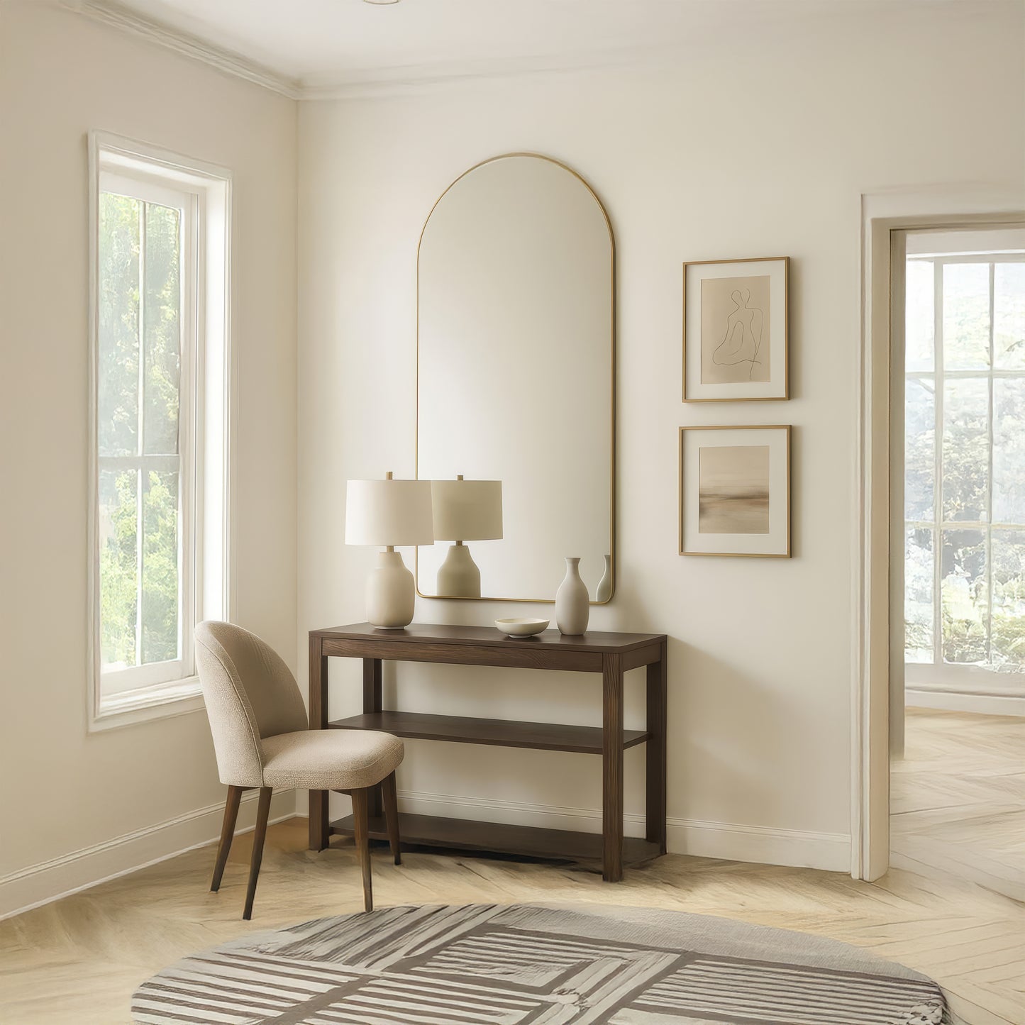 Urban Style Reflections Arch Mirror – Gold | 60cm x 160cm