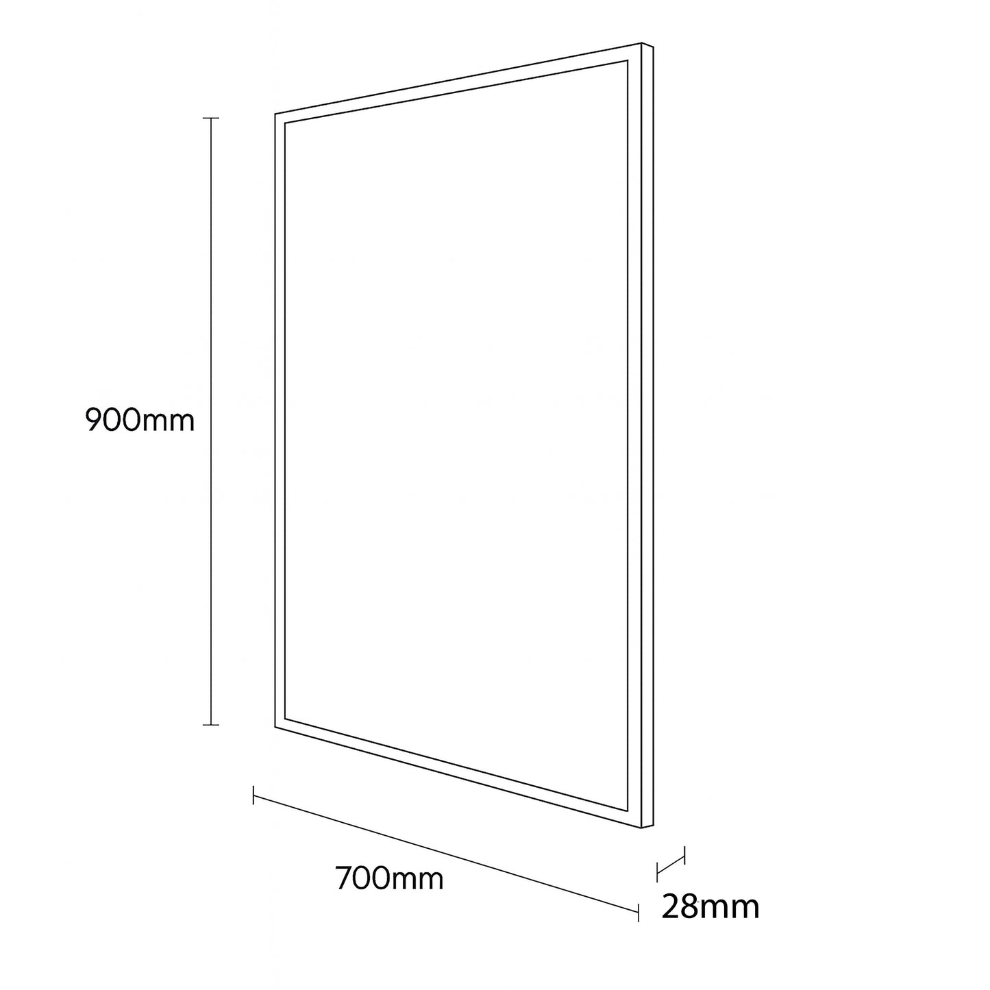 Urban Style Reflections Rectangular Mirror – Gold | 90cm