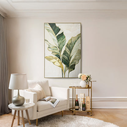 Urban Style Brushmarks Foiled Canvas Palms