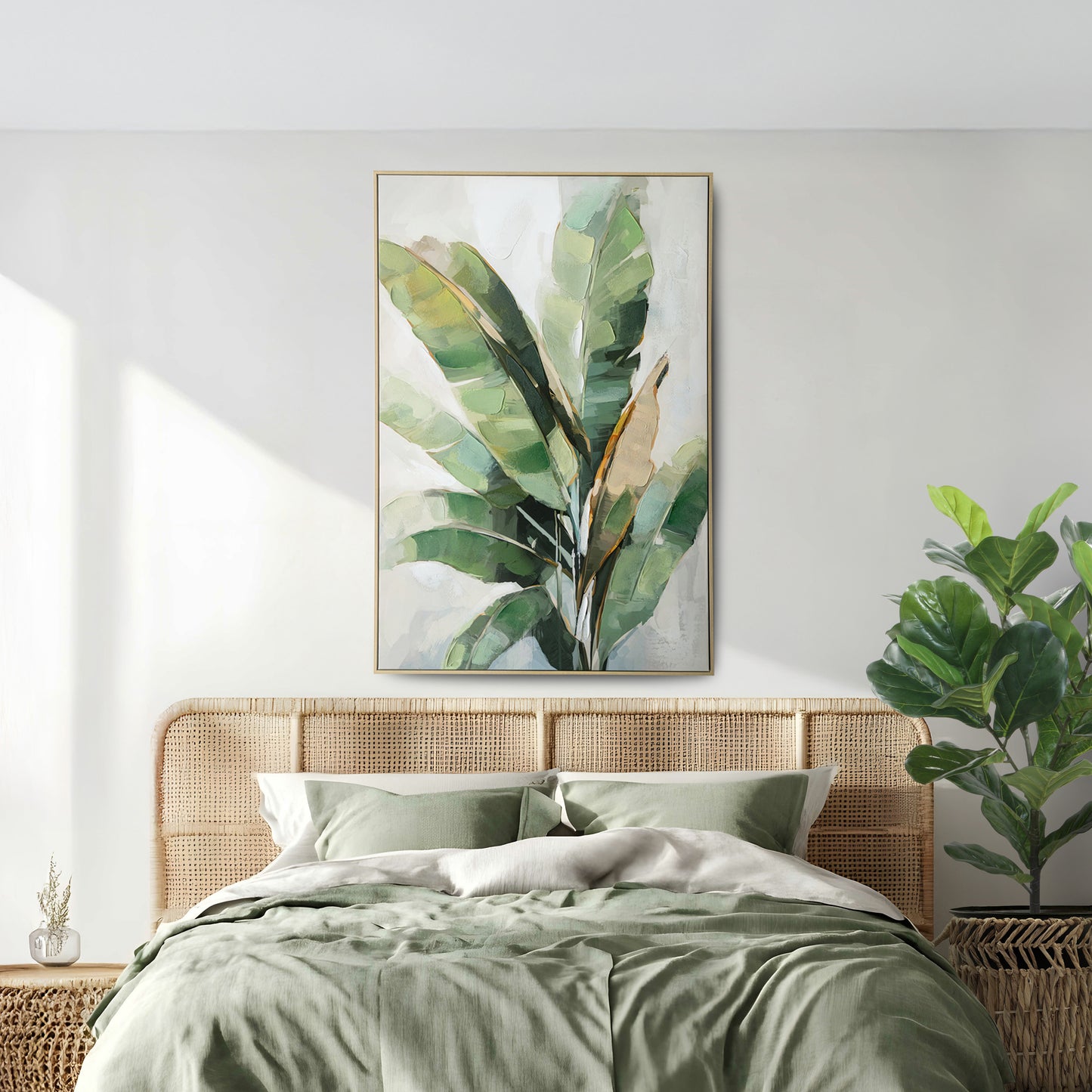 Urban Style Brushmarks Foiled Canvas Palms