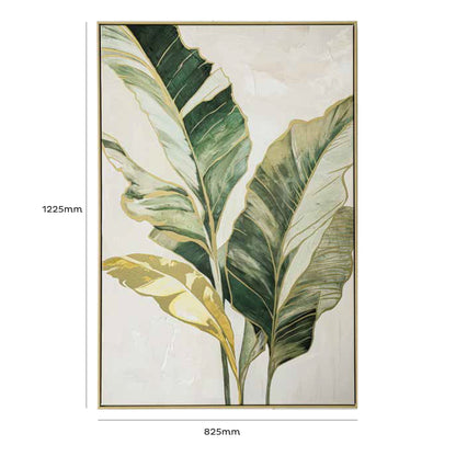Urban Style Brushmarks Foiled Canvas Palms