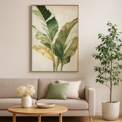 Urban Style Brushmarks Foiled Canvas Palms