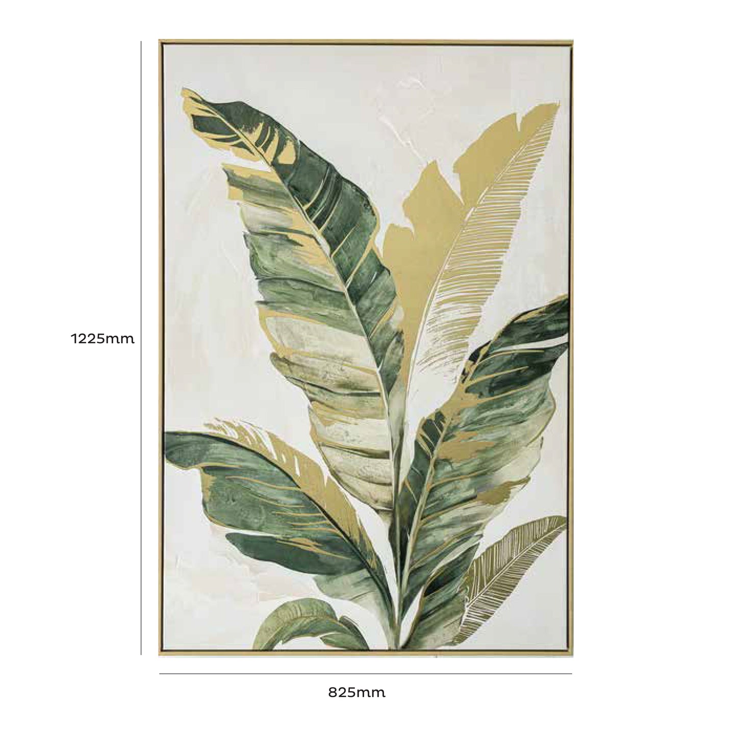 Urban Style Brushmarks Foiled Canvas Palm