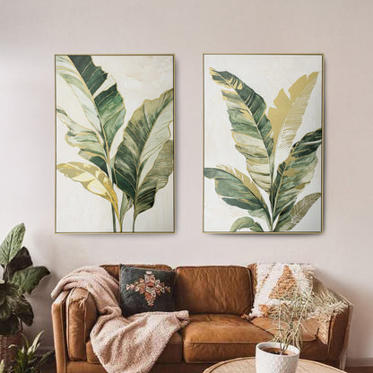 Urban Style Brushmarks Foiled Canvas Palm
