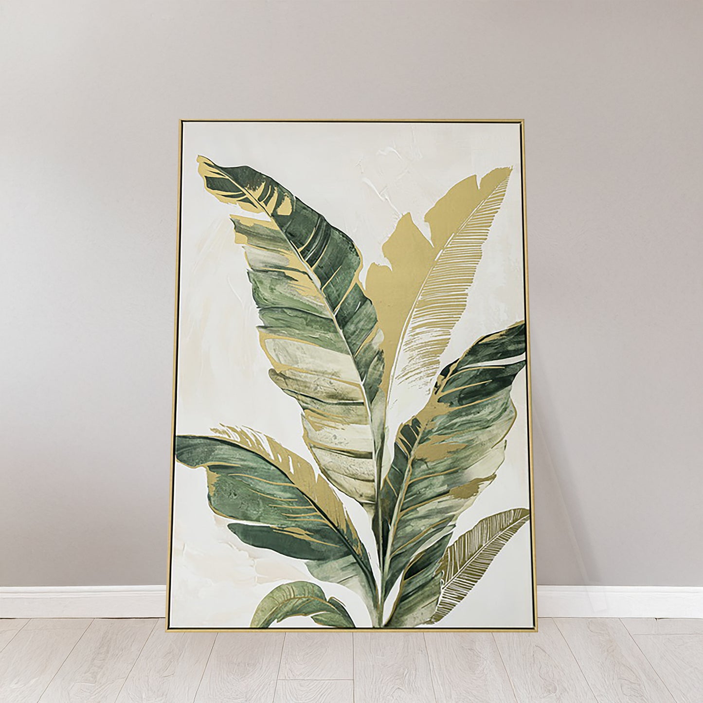 Urban Style Brushmarks Foiled Canvas Palm