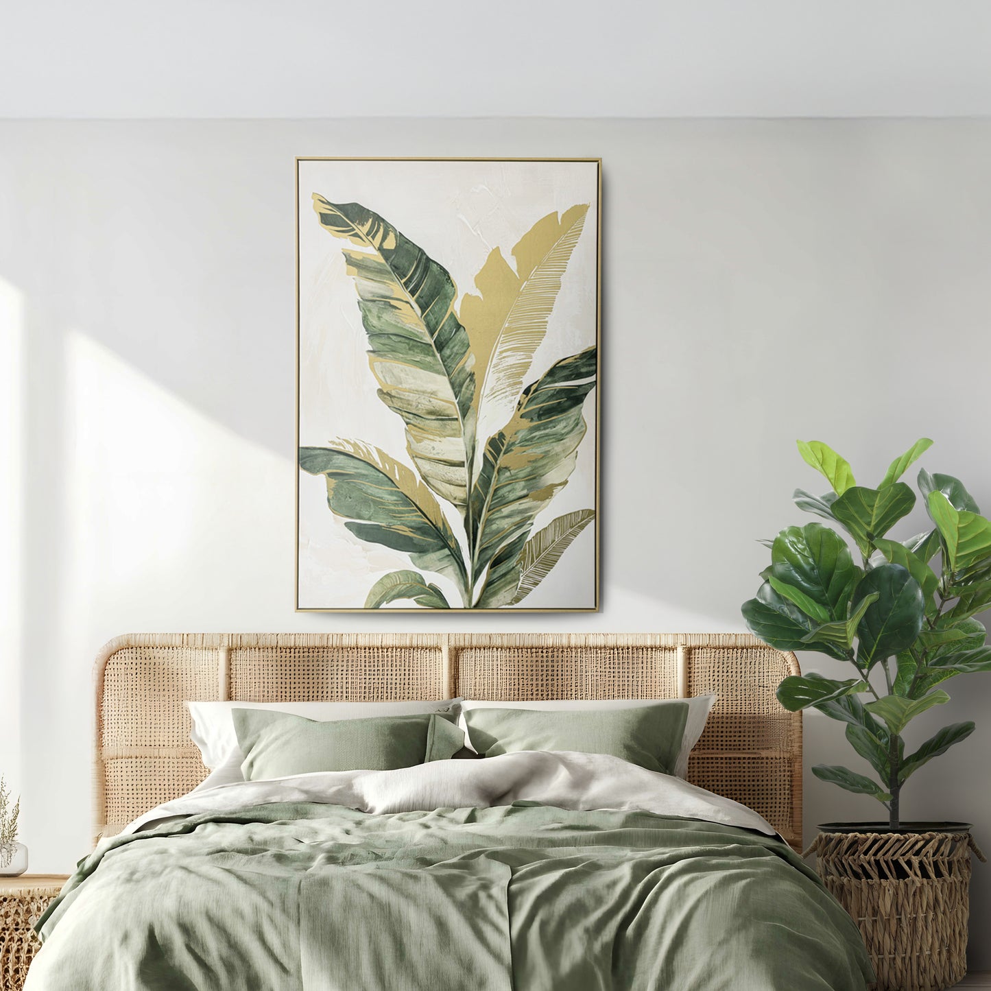 Urban Style Brushmarks Foiled Canvas Palm