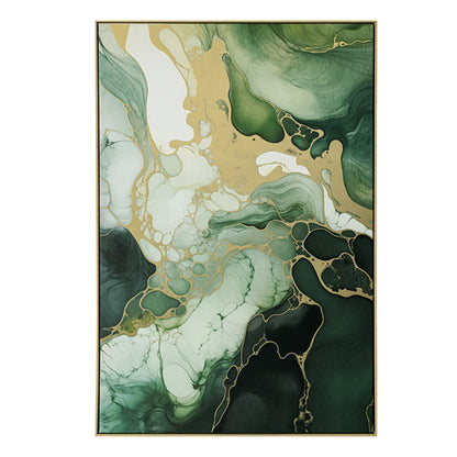 Urban Style Brushmarks Foiled Canvas Green Marble