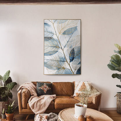 Urban Style Brushmarks Foiled Canvas Watercolour Leaves