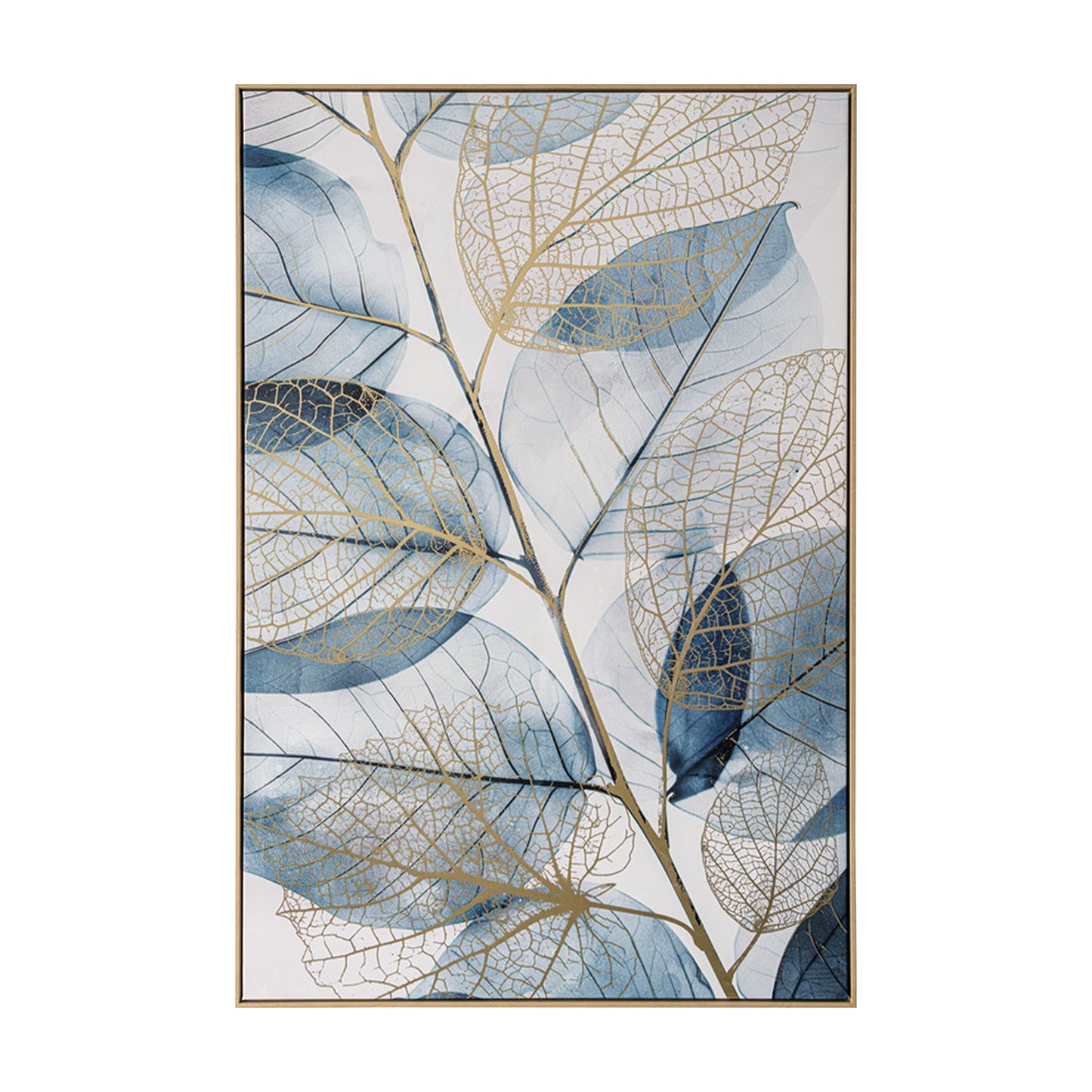 Urban Style Brushmarks Foiled Canvas Watercolour Leaves