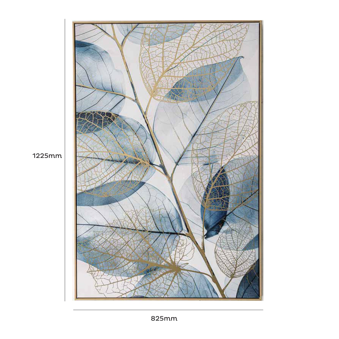 Urban Style Brushmarks Foiled Canvas Watercolour Leaves
