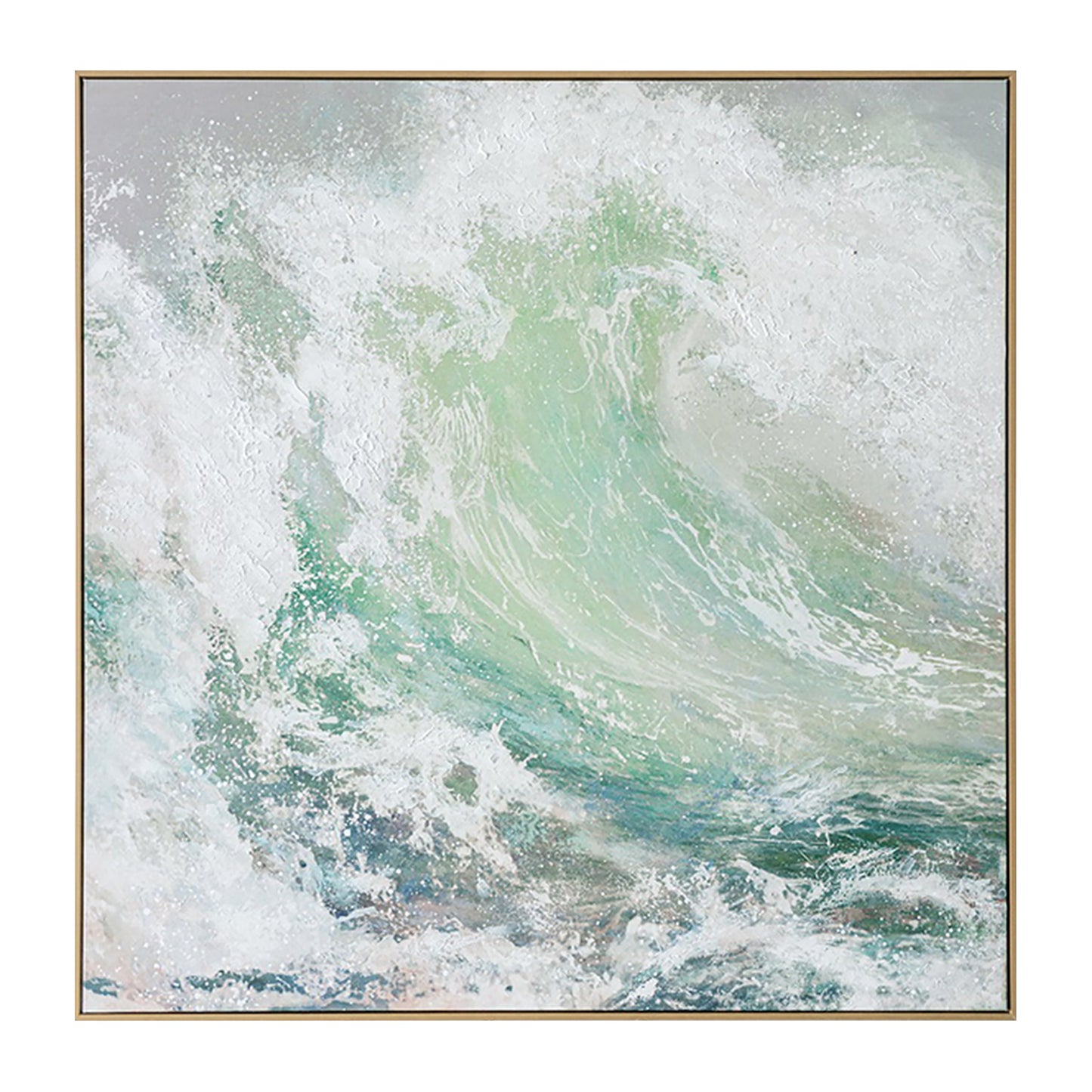 Urban Style Brushmarks Embellished Canvas Waves
