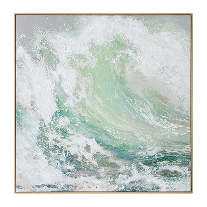 Urban Style Brushmarks Embellished Canvas Waves