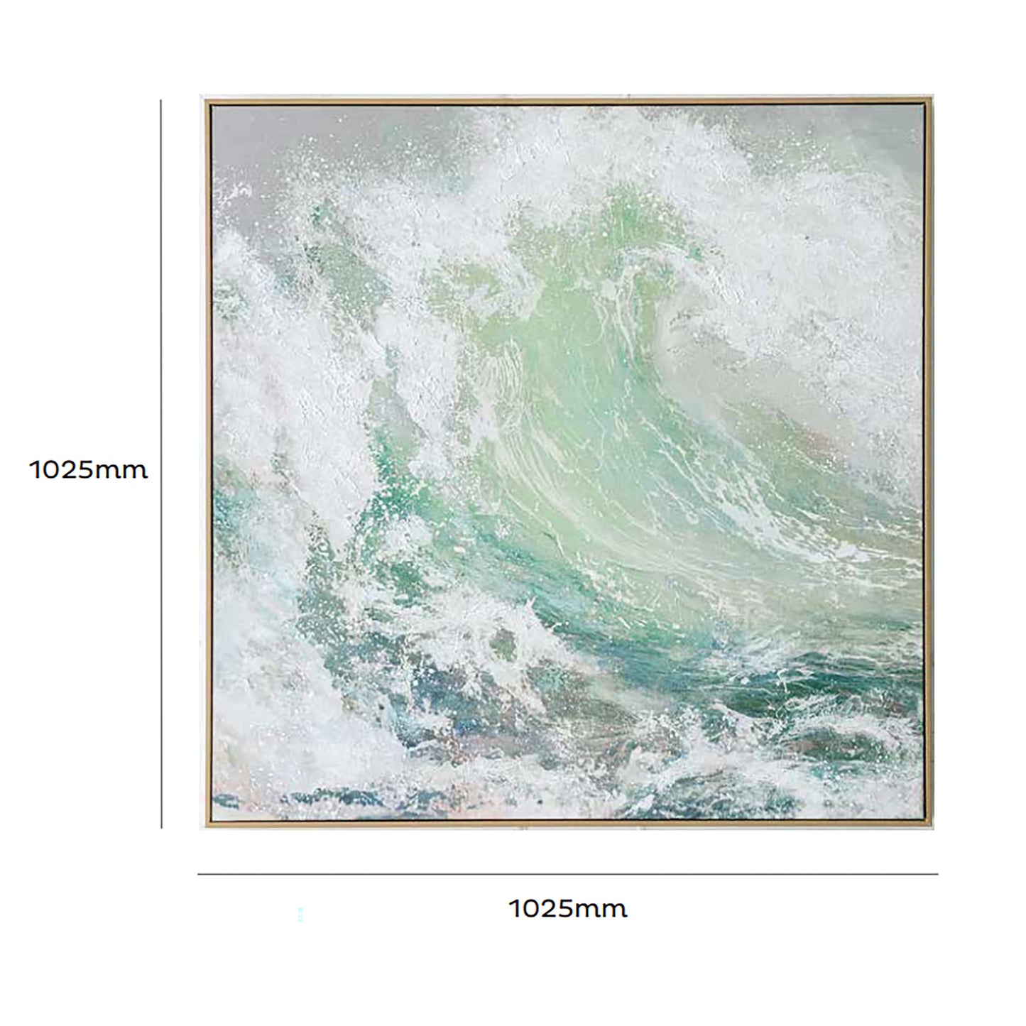 Urban Style Brushmarks Embellished Canvas Waves