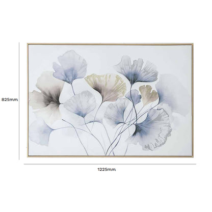 Urban Style Brushmarks Embellished Canvas Blue Ginko