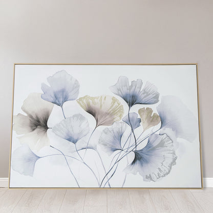 Urban Style Brushmarks Embellished Canvas Blue Ginko