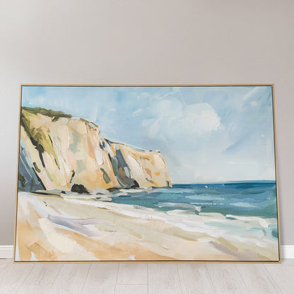 Urban Style Brushmarks Embellished Canvas Painted Shore