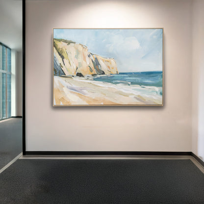 Urban Style Brushmarks Embellished Canvas Painted Shore